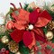 Red Poinsettia Swag with Ring - Handcrafted Christmas Decorations - Holiday Tree